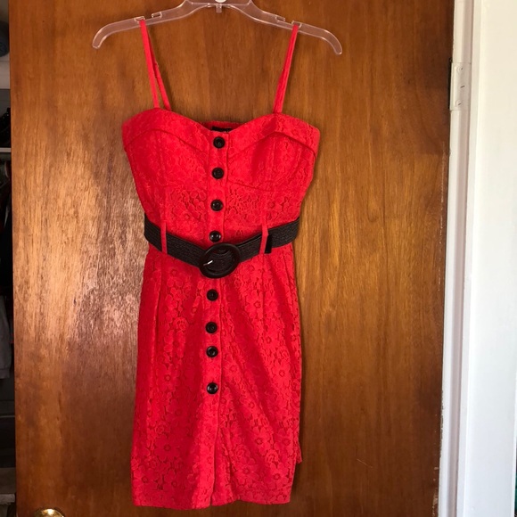 Deb Dresses & Skirts - Deb - Lace, Button up Dress